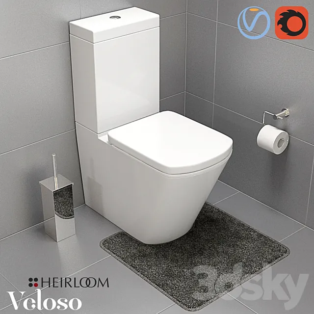 Veloso Wall Faced Toilet 3DSMax File