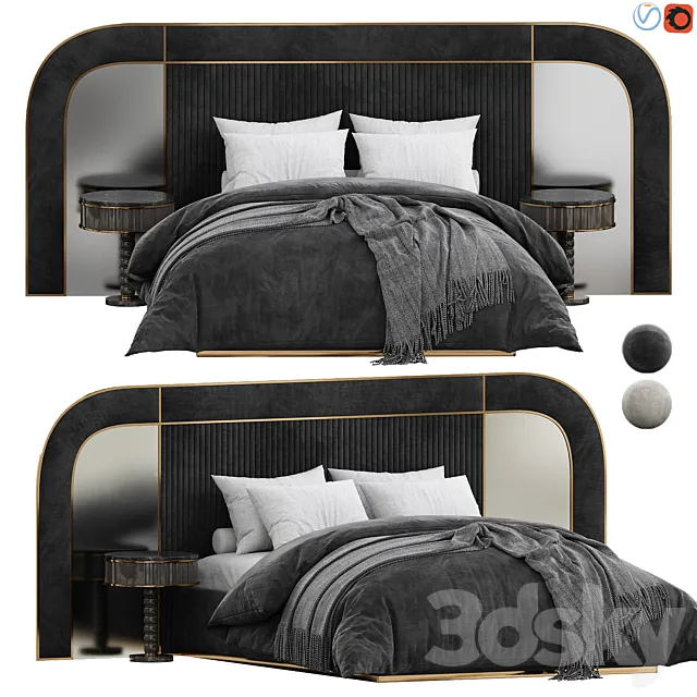 Velovis Bed by Zebrano 3DS Max Model