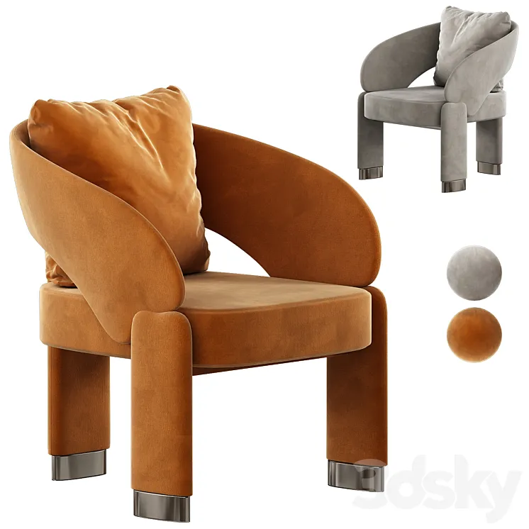 Velvet Chair 3DS Max