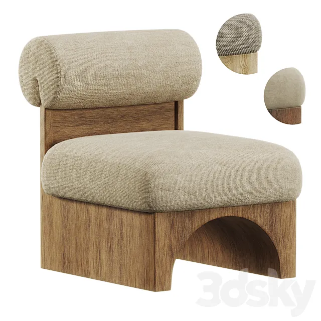 Velvet Pamela Accent Chair 3ds Max