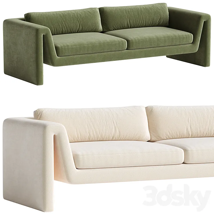 Velvet sofa Mika 3DS Max Model