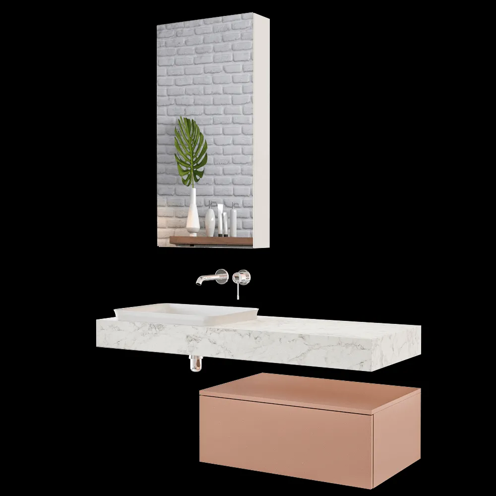 Velvex – Washbasin set Unique Unit 120 3ds Max