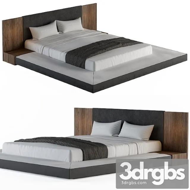Veneer defalco upholstered platform bed 2 3dsmax Download