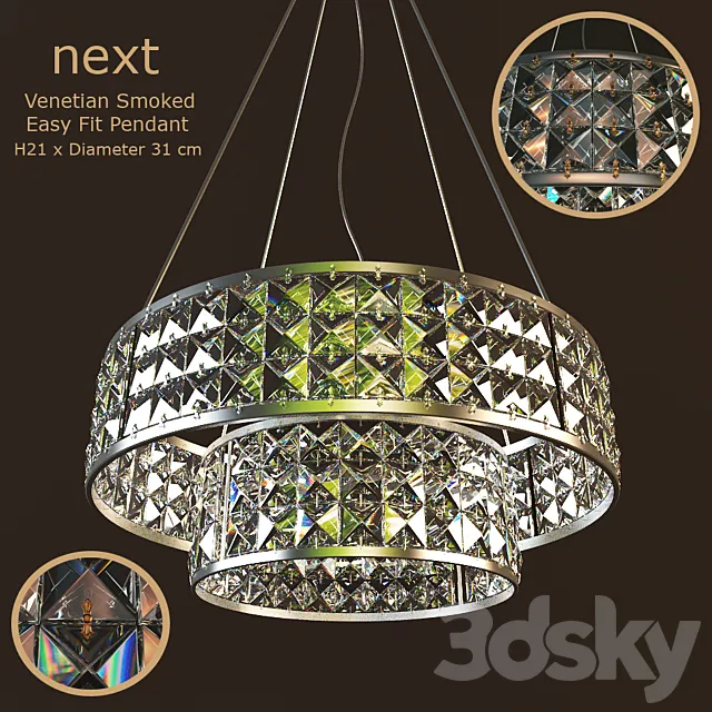 Venetian 5 Light Chandelier 3DSMax File