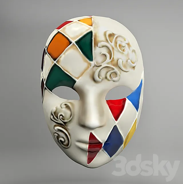 Venetian mask 3ds Max