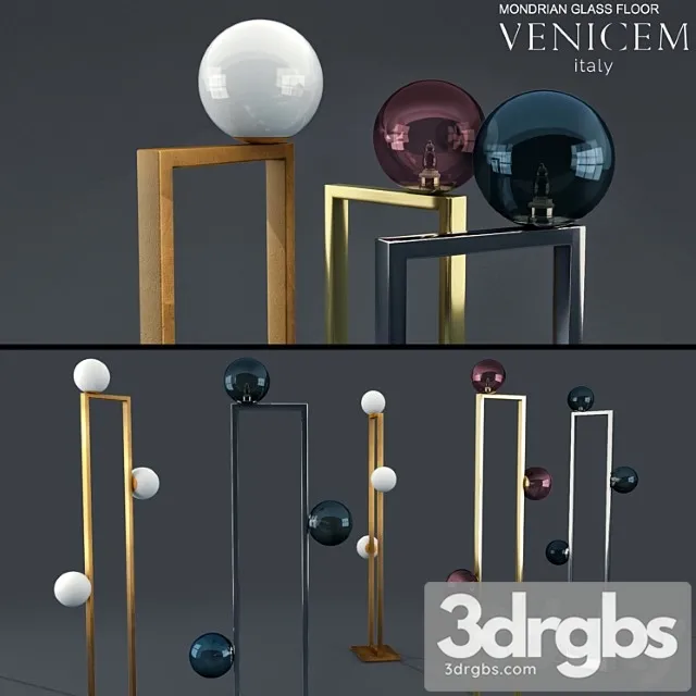 Venicem mondrian glass floor lamp 3dsmax Download