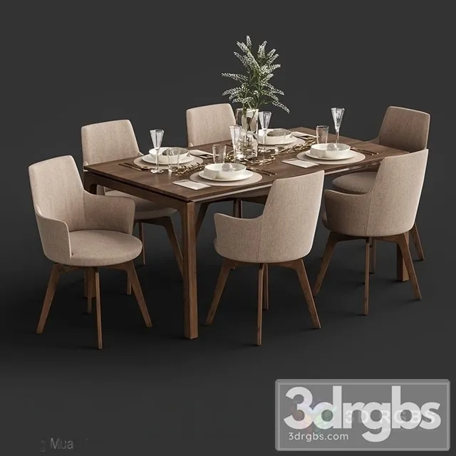 Venjakob Alexia Chair Dining Table ET388 3dsmax Download