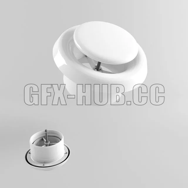 Ventilation plastic diffuser 3dsMax Model