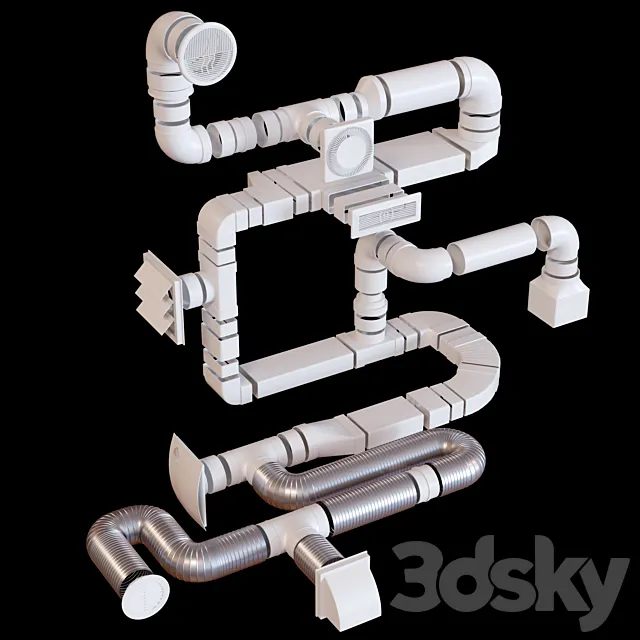 Ventilation system ERA 3DS Max Model