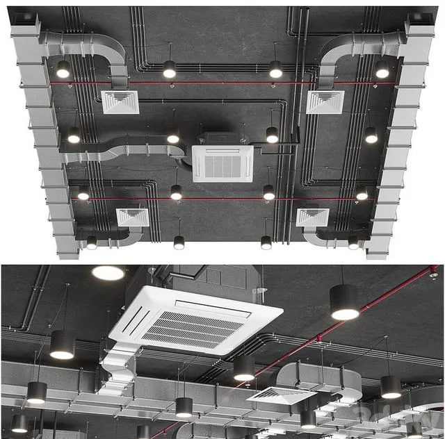 Ventilation system set 01 1 3dsMax Model