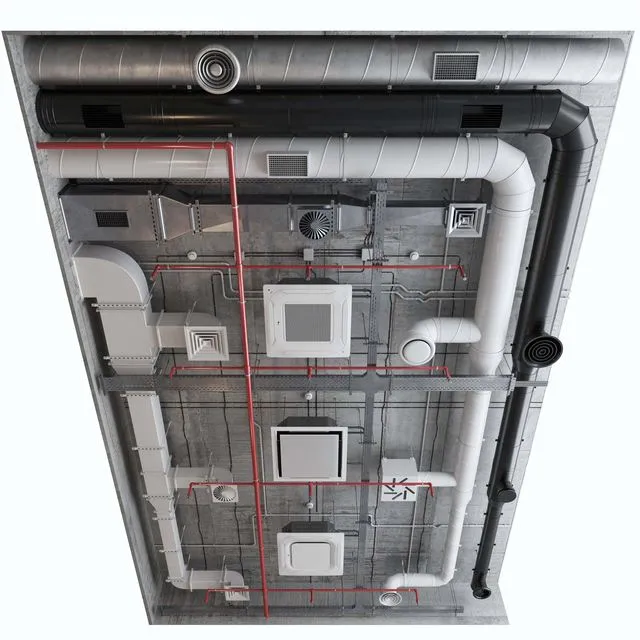 Ventilation system set 01 3dsMax Model