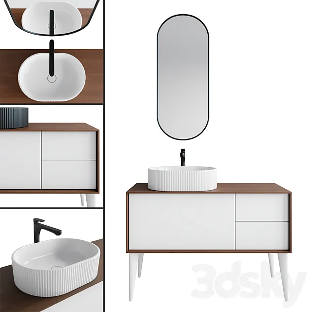 Vento washbasin and cabinet Atollo Kerama Marazzi 3DS Max Model