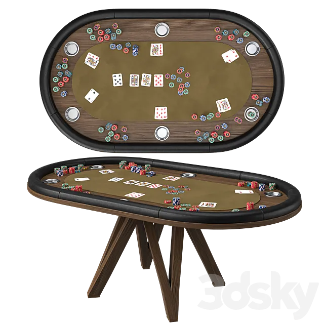 Veranda 72″ Texas Hold’em Poker Table 3ds Max