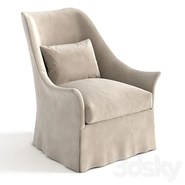 Verellen furniture Melody Wing Chair 3ds Max