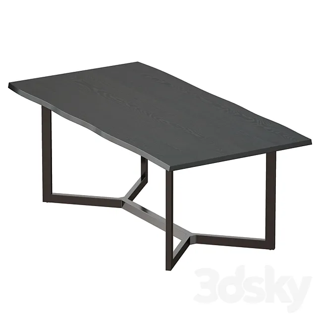 Verge Black Live Edge Dining Tables (Crate and Barrel) 3ds Max