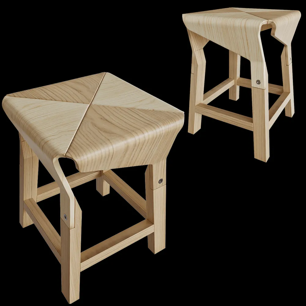 Verges – Low stool Naoshima 3ds Max