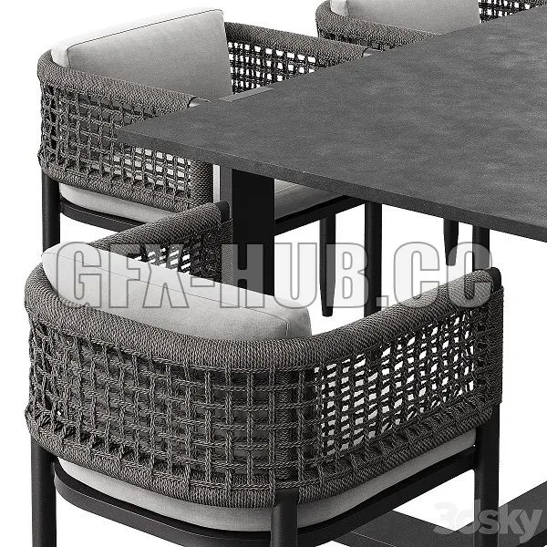 Verona Dining Set 3dsMax Model