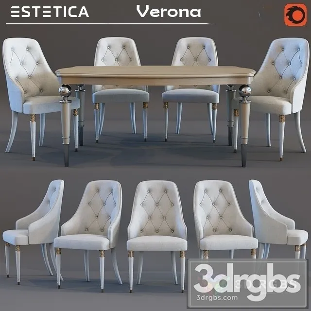 Verona Estetica Table and Chair 3dsmax Download