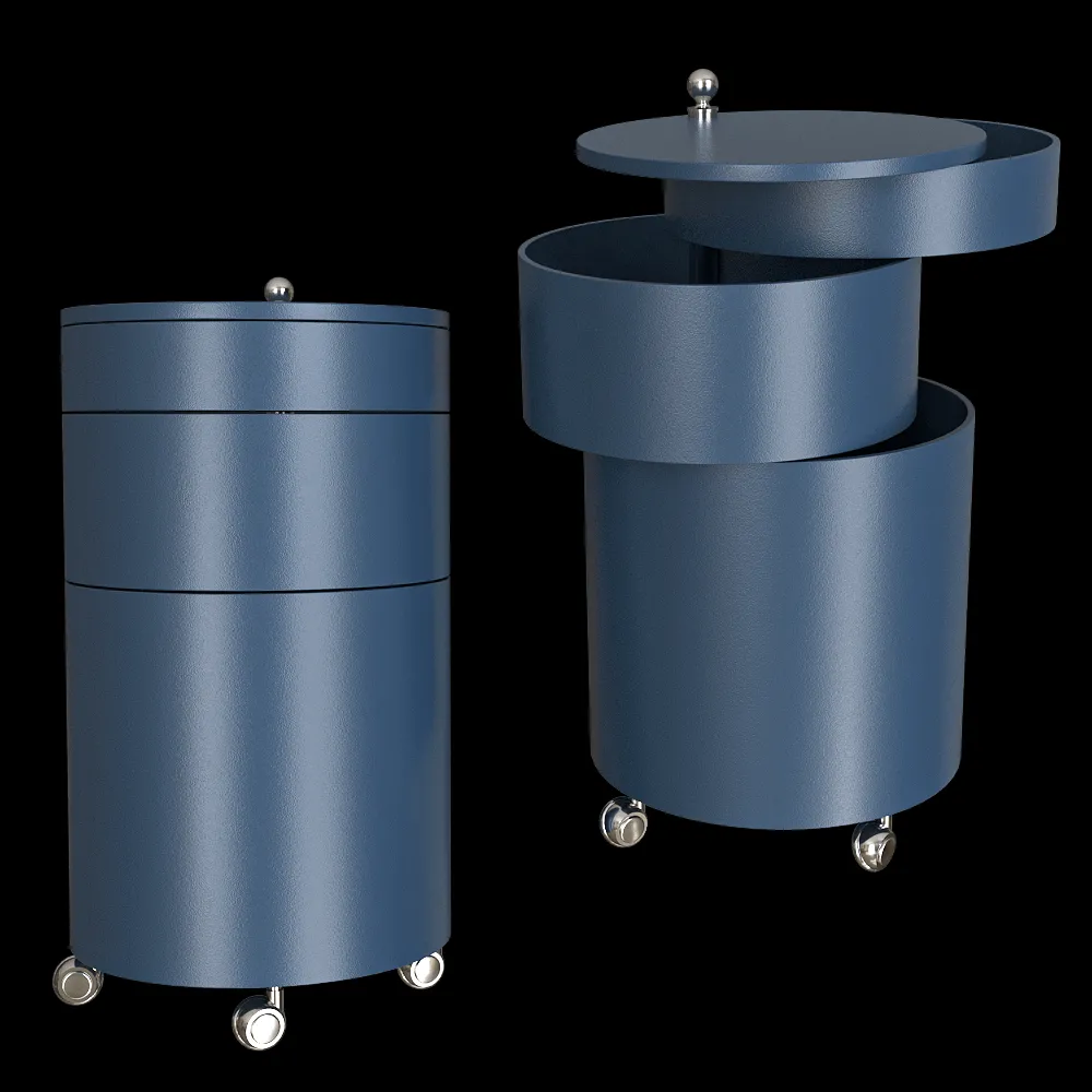 Verpan – Adaptable side table and mobile storage unit Barboy 3ds Max