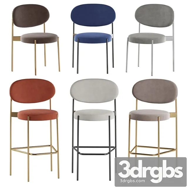 Verpan series 430 chair barstool 2 3dsmax Download