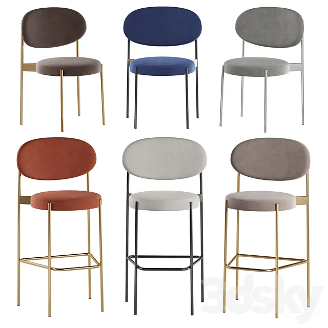 Verpan Series 430 Chair Barstool 3DSMax File