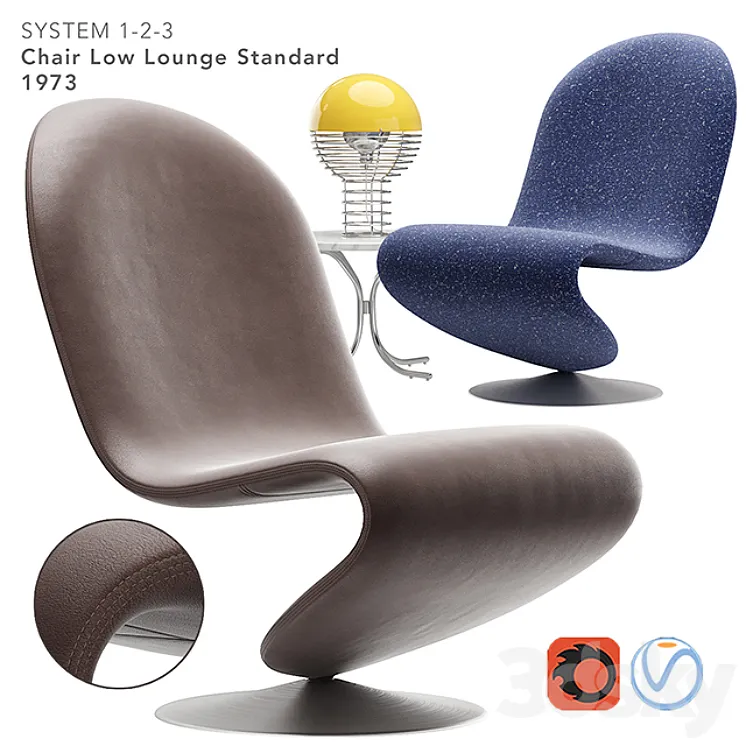 verpan system 123 lounge chair standard 3DS Max Model
