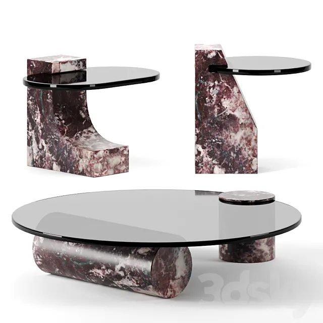 Verre Particulier tables by Baxter 3DSMax File