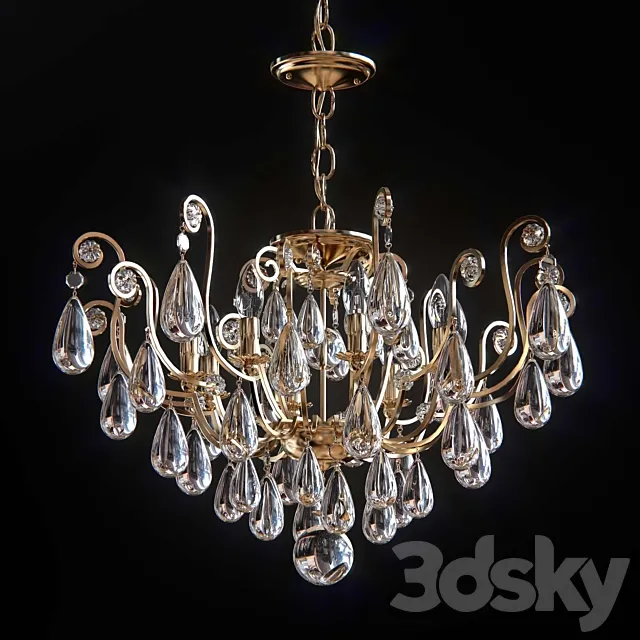 Versailles Rock Crystal Chandelier 2485 3DS Max Model