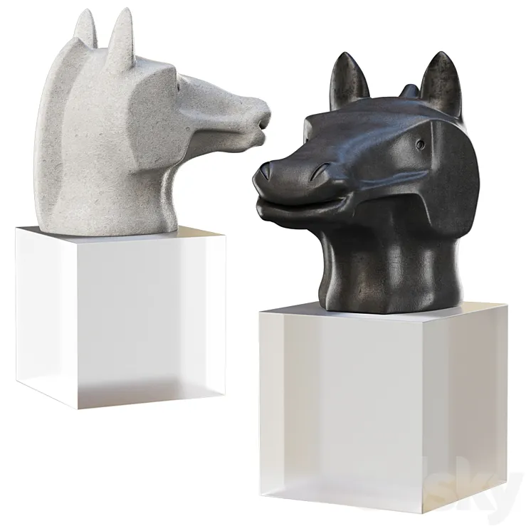 Versmissen Horse Zodiac Sculpture \/ Decorative horse sculpture 3DS Max Model