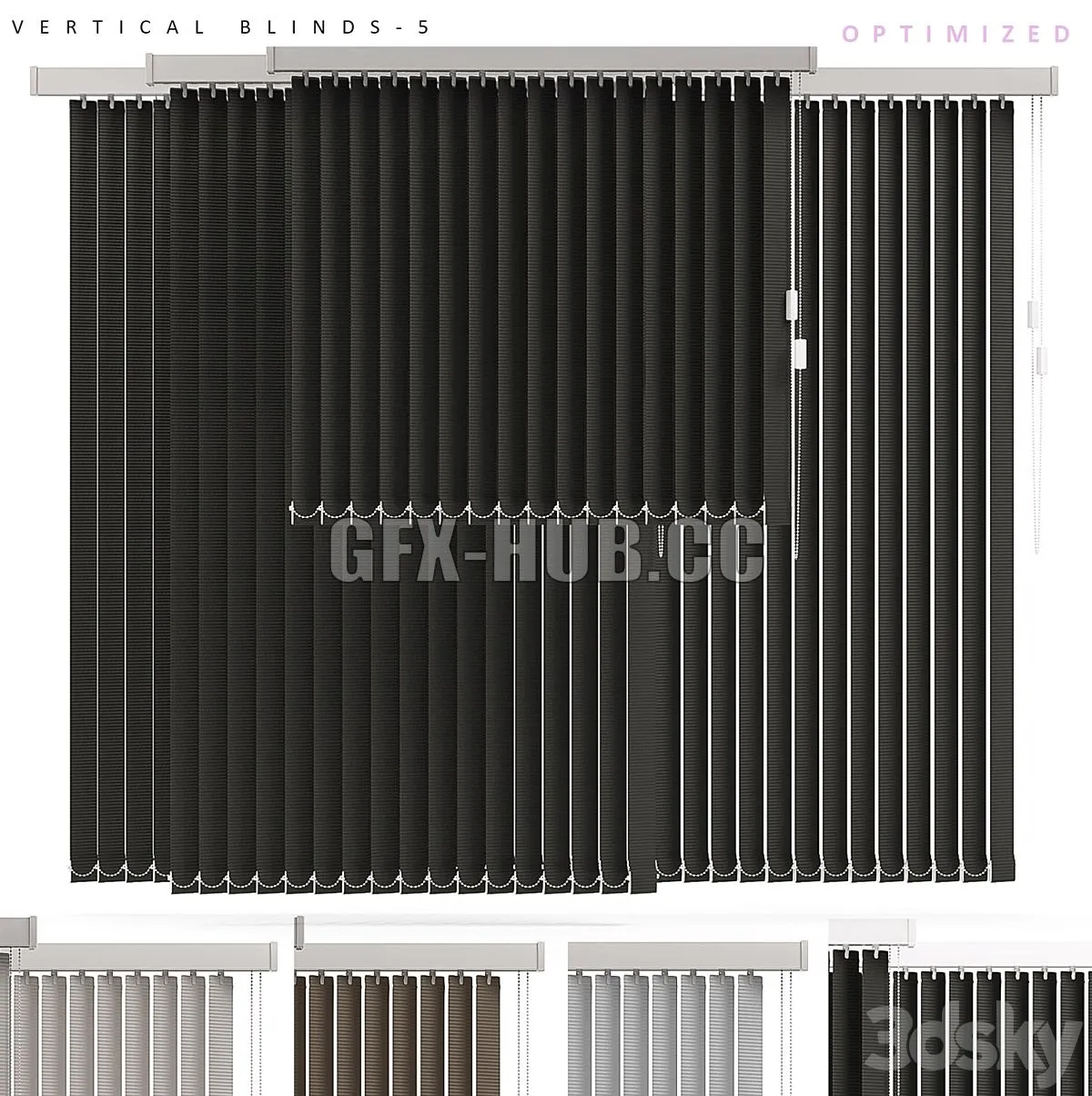 Vertical Blinds 5 3dsMax Model