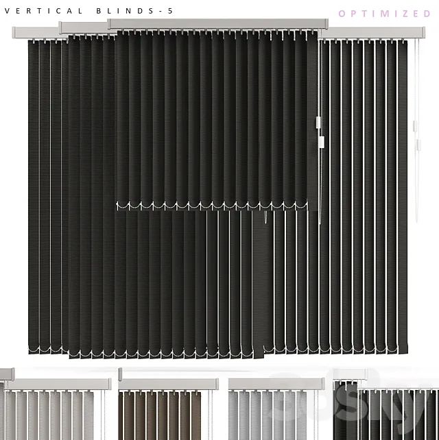 VERTICAL BLINDS 5. OPTIMIZED 3DSMax File