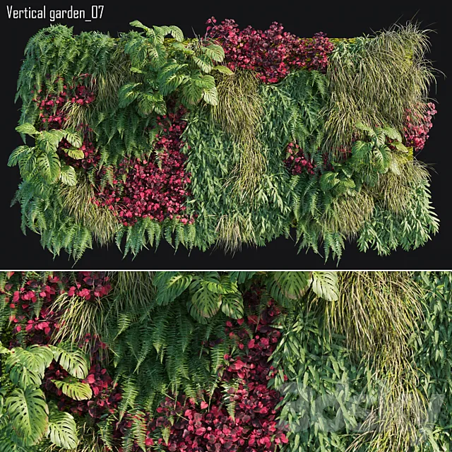 Vertical garden 07 3ds Max