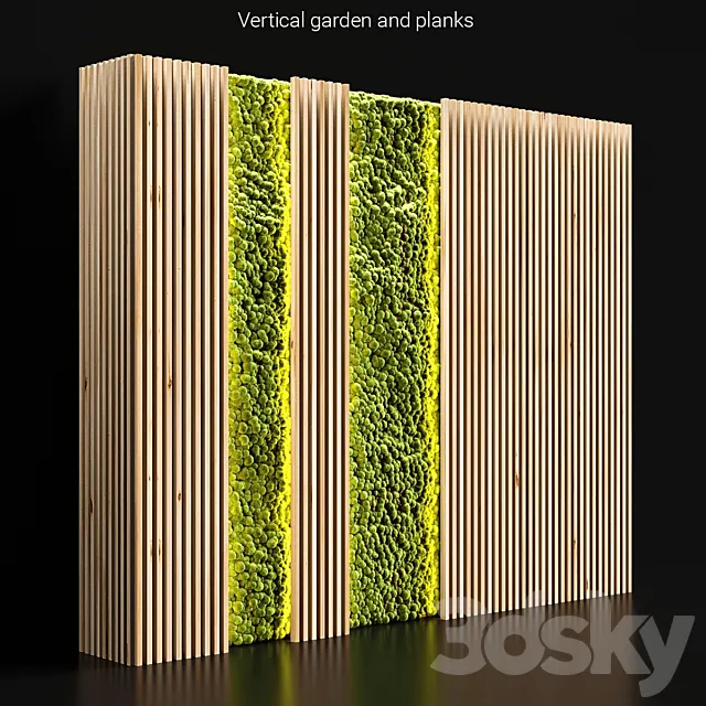 Vertical garden and planks 2 3DS Max Model