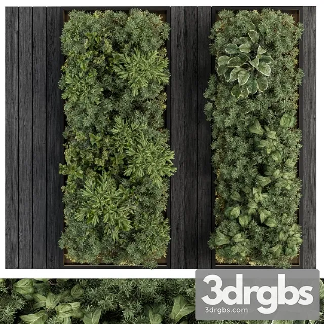 Vertical Garden Black Frame Wall Decor 38 3dsmax Download