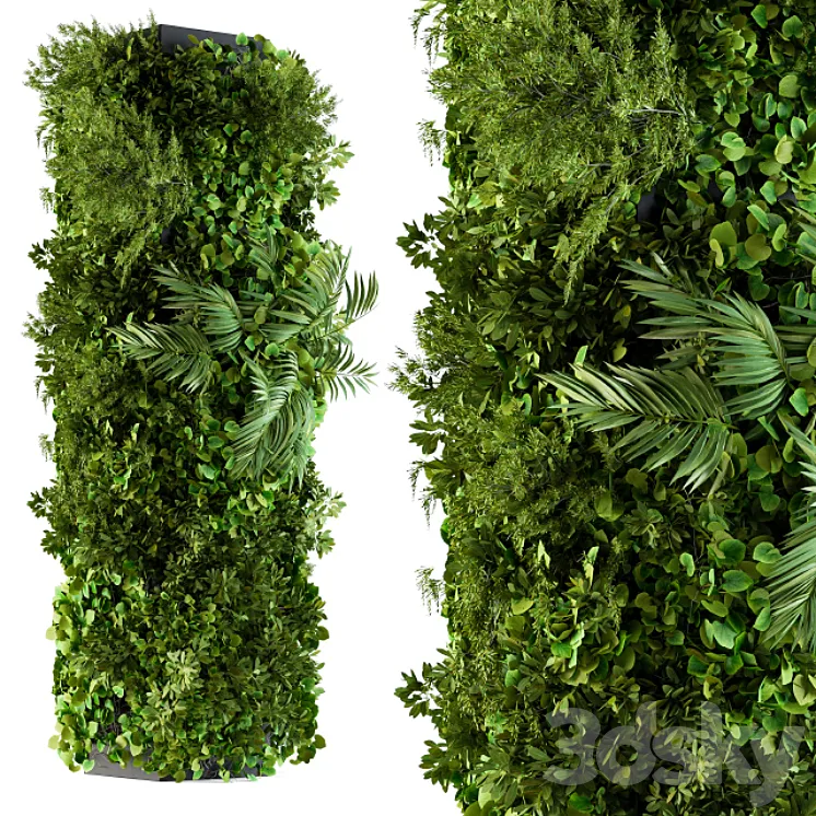 Vertical Garden – Column Plants 3DS Max