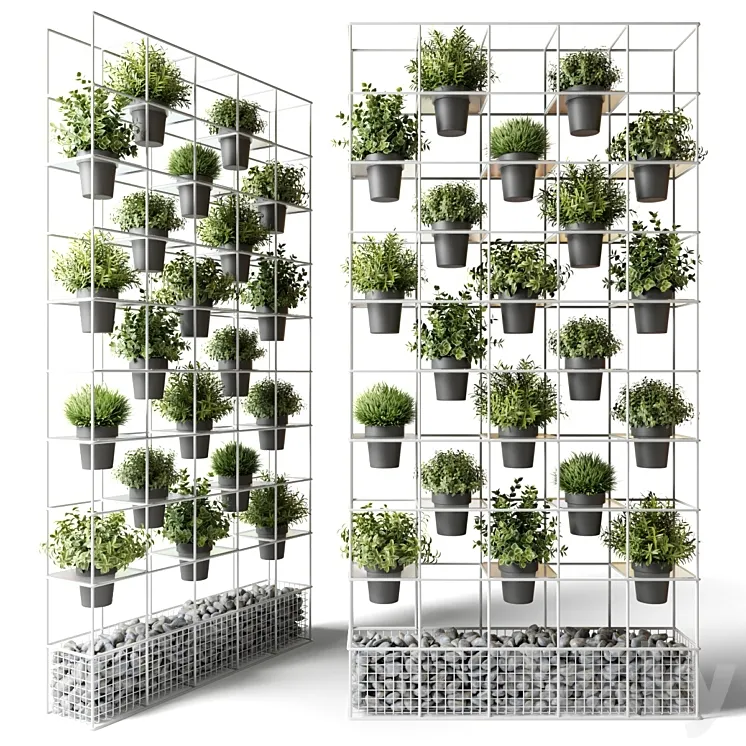 Vertical garden for potted plants 3DS Max