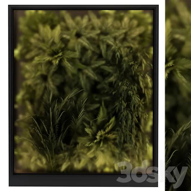 Vertical Garden Glass Frame – Wall Decor 58 3DSMax File