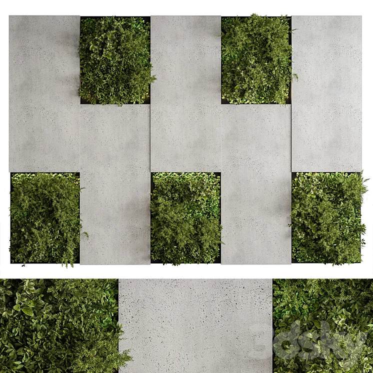 Vertical Garden – Green Wall 77 3DS Max Model