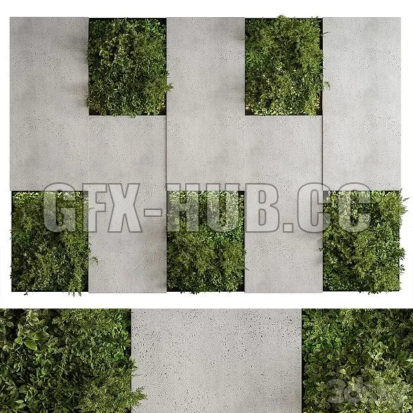 Vertical Garden Green Wall 77 3dsMax Model