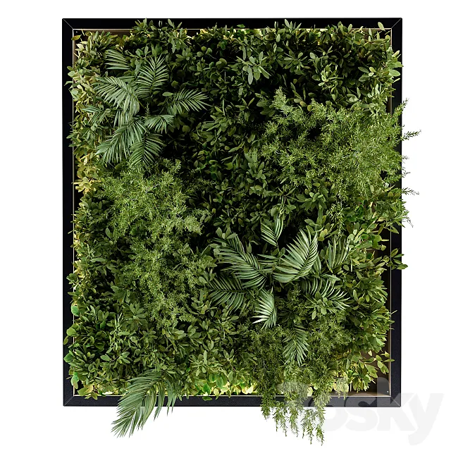 Vertical Garden Metal Frame – Wall Decor 3DS Max Model