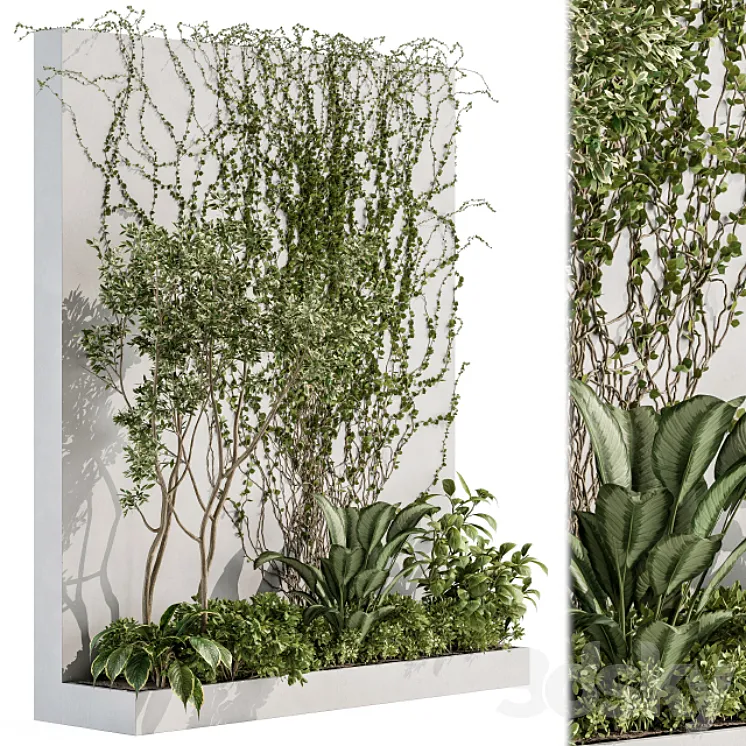 Vertical Garden Outdoor – Wall Decor 41 3DS Max Model