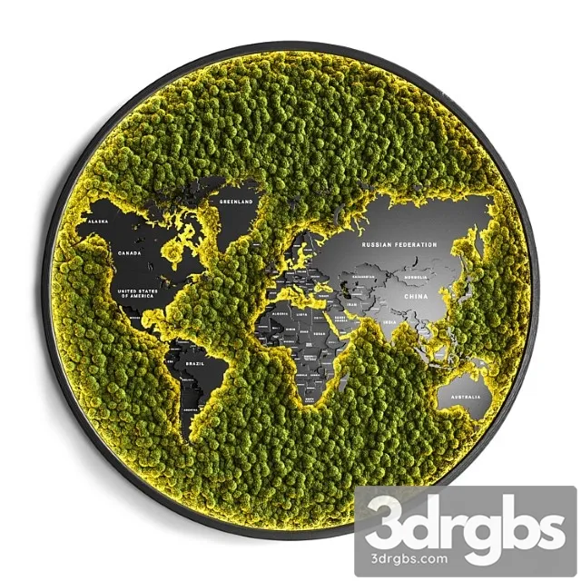 Vertical garden world map