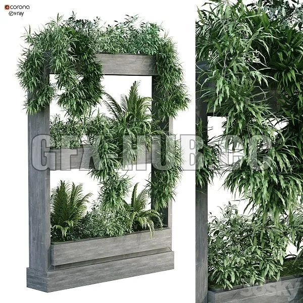 Vertical Plant Set 191 3dsMax Model
