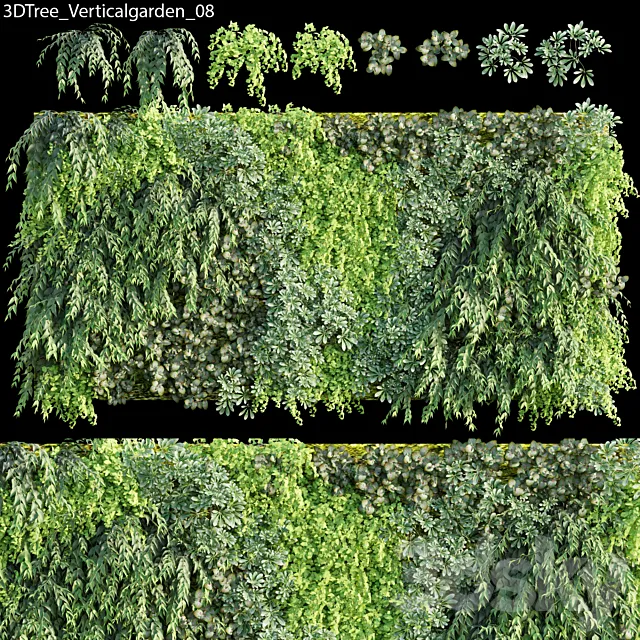 Verticalgarden – Green wall 08 3DS Max Model