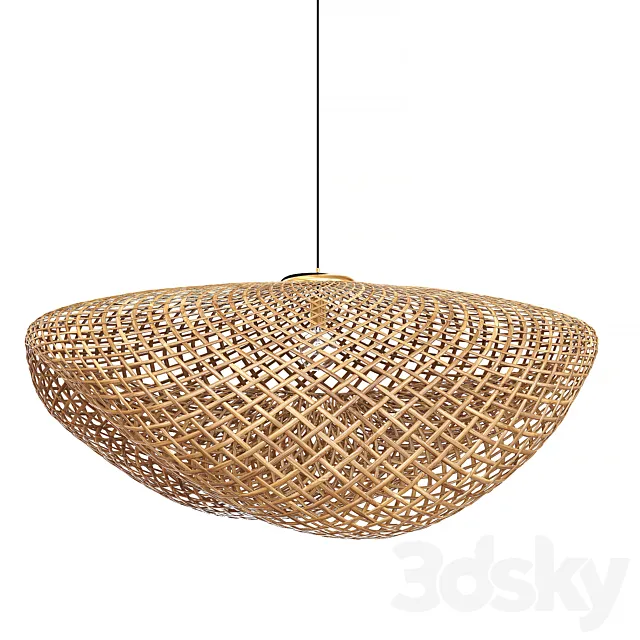 Vertigo Bamboo Rattan Pendant Lamp 3ds Max
