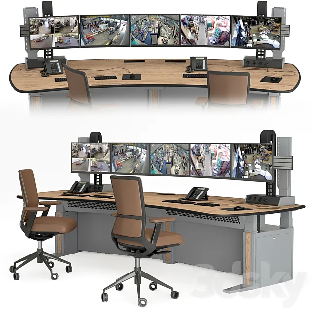 Vertiv Knurr Ergocon control desk 3DS Max Model