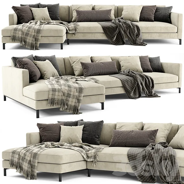 Verzelloni Hampton Chaise Longue Sofa 3DSMax File