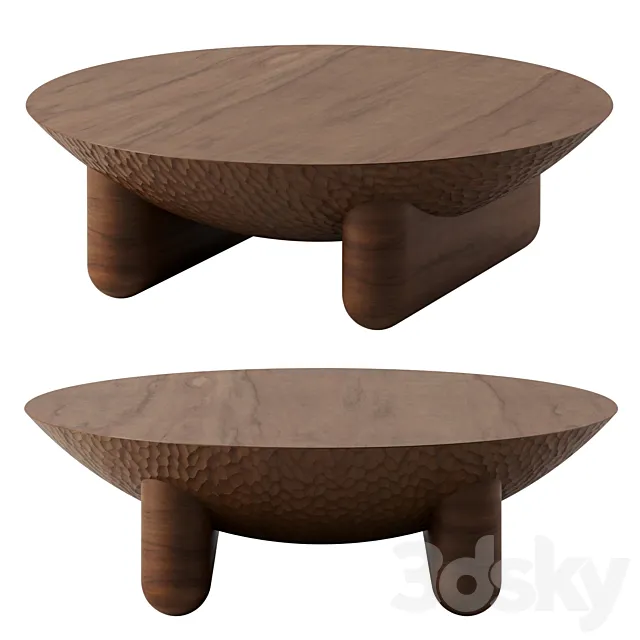 Vesta Drusus Embossed Metal Coffee Table by Chairish 3ds Max