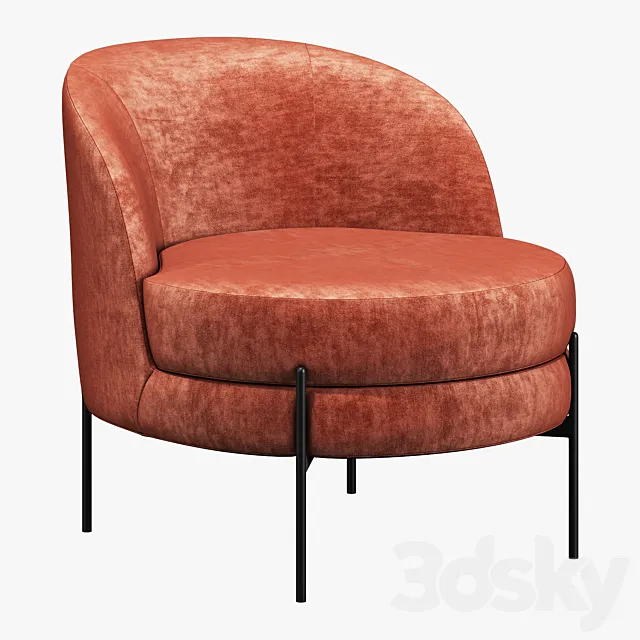 Vetro mebel bella rose armchair 3DS Max Model