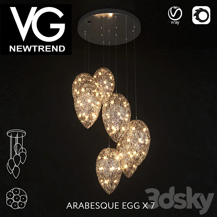 VG NEWTREND ARABESQUE EGG X 7 3DS Max